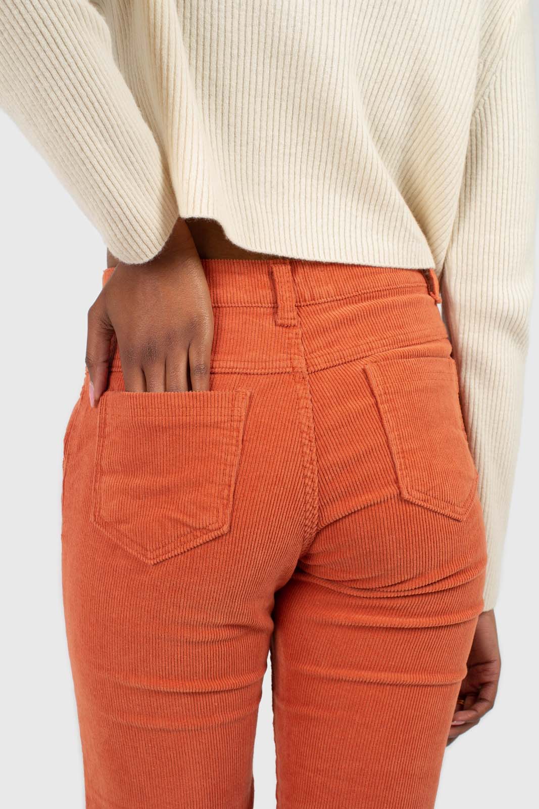 Dusty orange corduroy trousers