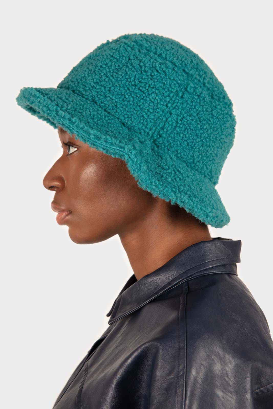 Teal teddy bucket hat