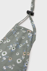 Khaki and white wild daisy print face mask