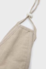 Beige washed cotton face mask