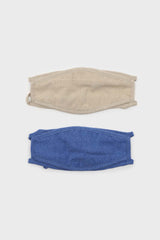 Beige washed cotton face mask