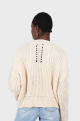 Light beige cross weave jumper