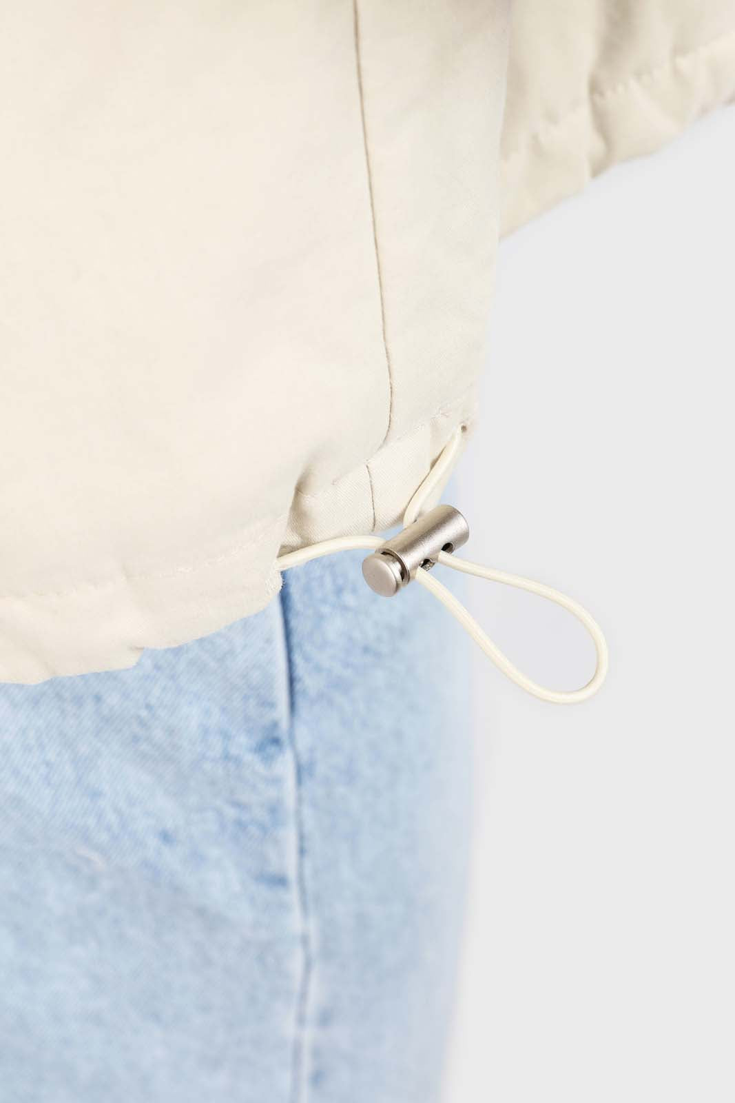 Ivory teddy lined patch pocket jacket