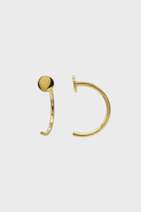 Gold circle half hoop