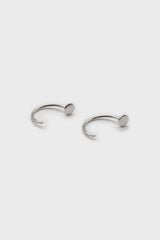 Silver circle half hoop