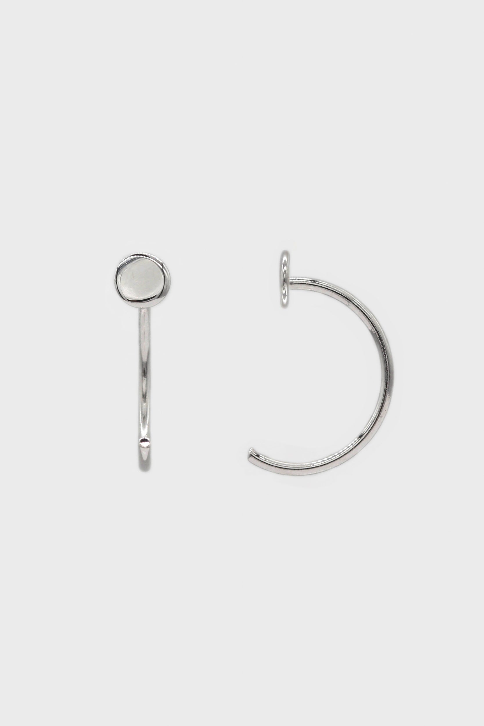 Silver circle half hoop
