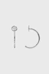 Silver circle half hoop