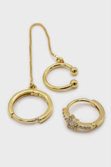 Gold connect the stars ear party stack