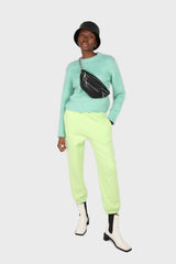 Neon green sweatpants