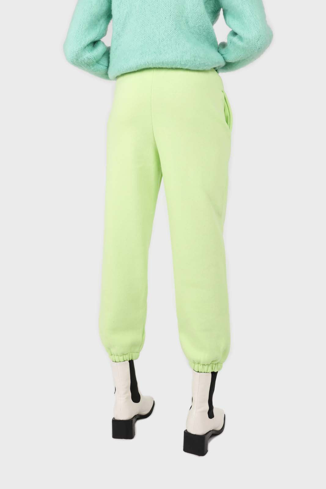 Neon green sweatpants