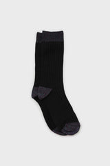 Black contrast metallic trim socks