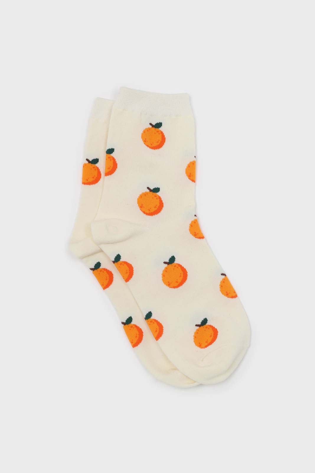 White juicy orange socks