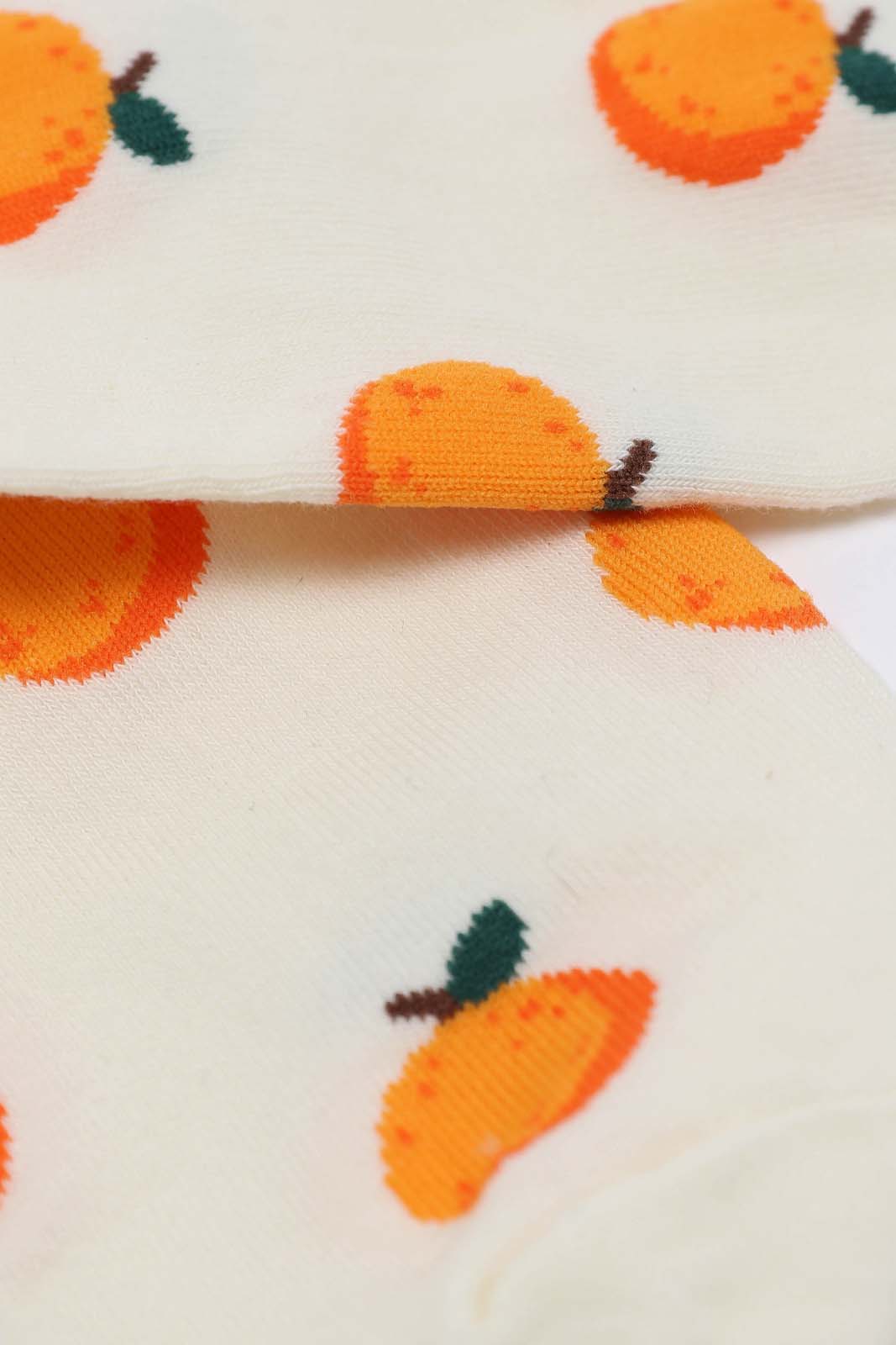 White juicy orange socks