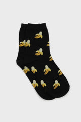 Black peeled banana socks
