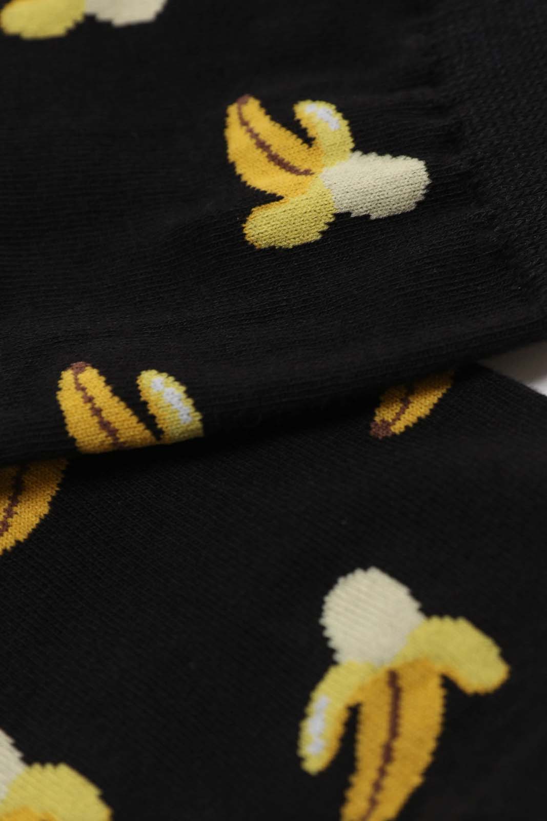 Black peeled banana socks