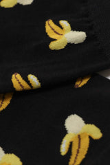 Black peeled banana socks