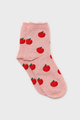 Pale pink apple socks