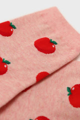 Pale pink apple socks
