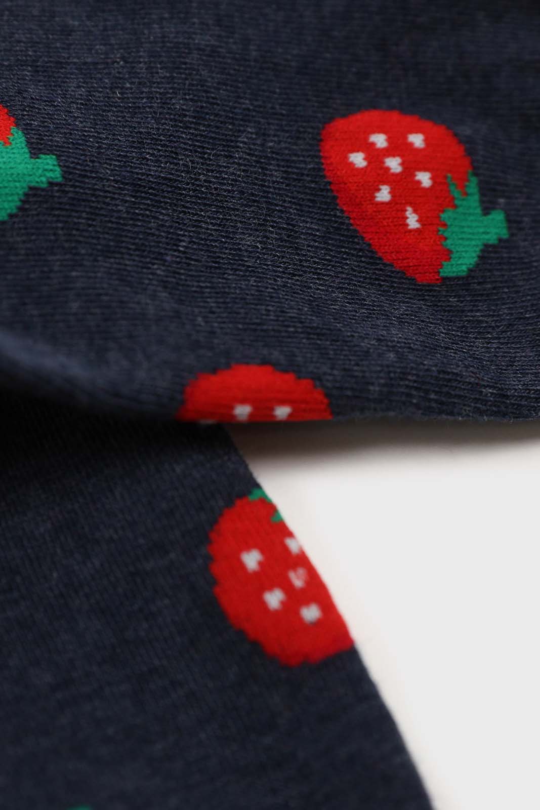 Dark blue strawberry socks