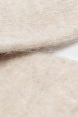 Heather beige angora smooth socks