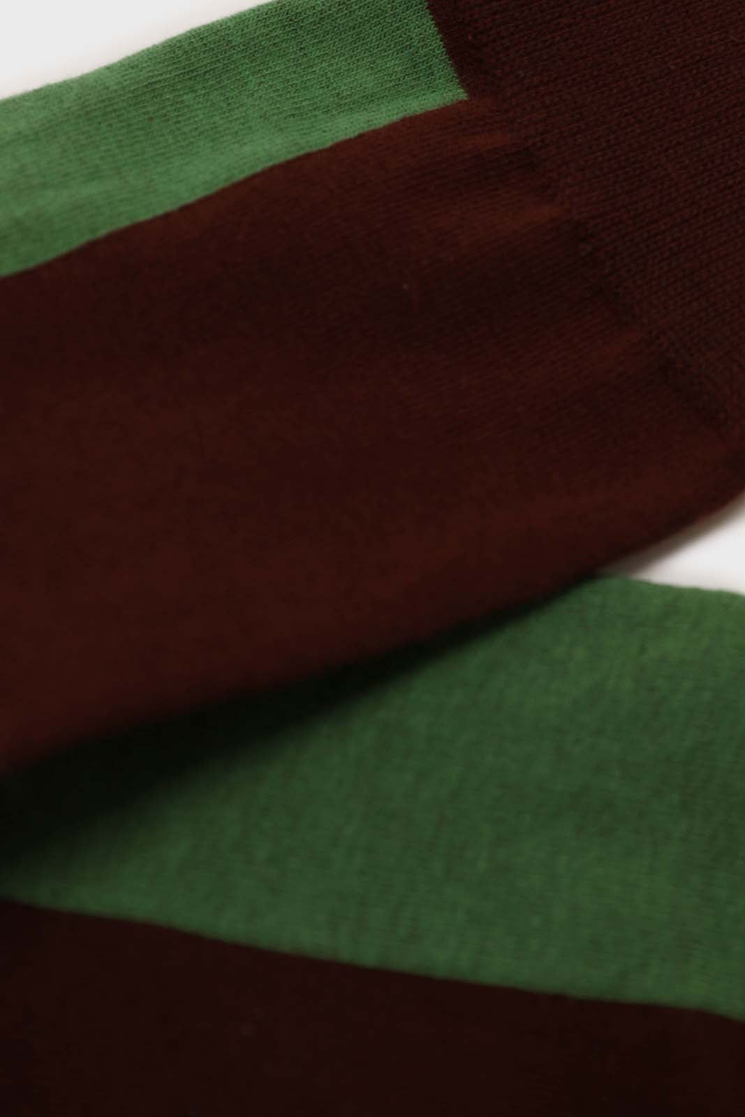 Green and brown thick vertical strip socks