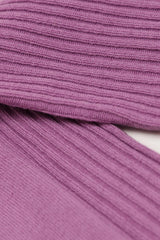 Light purple long ribbed socks
