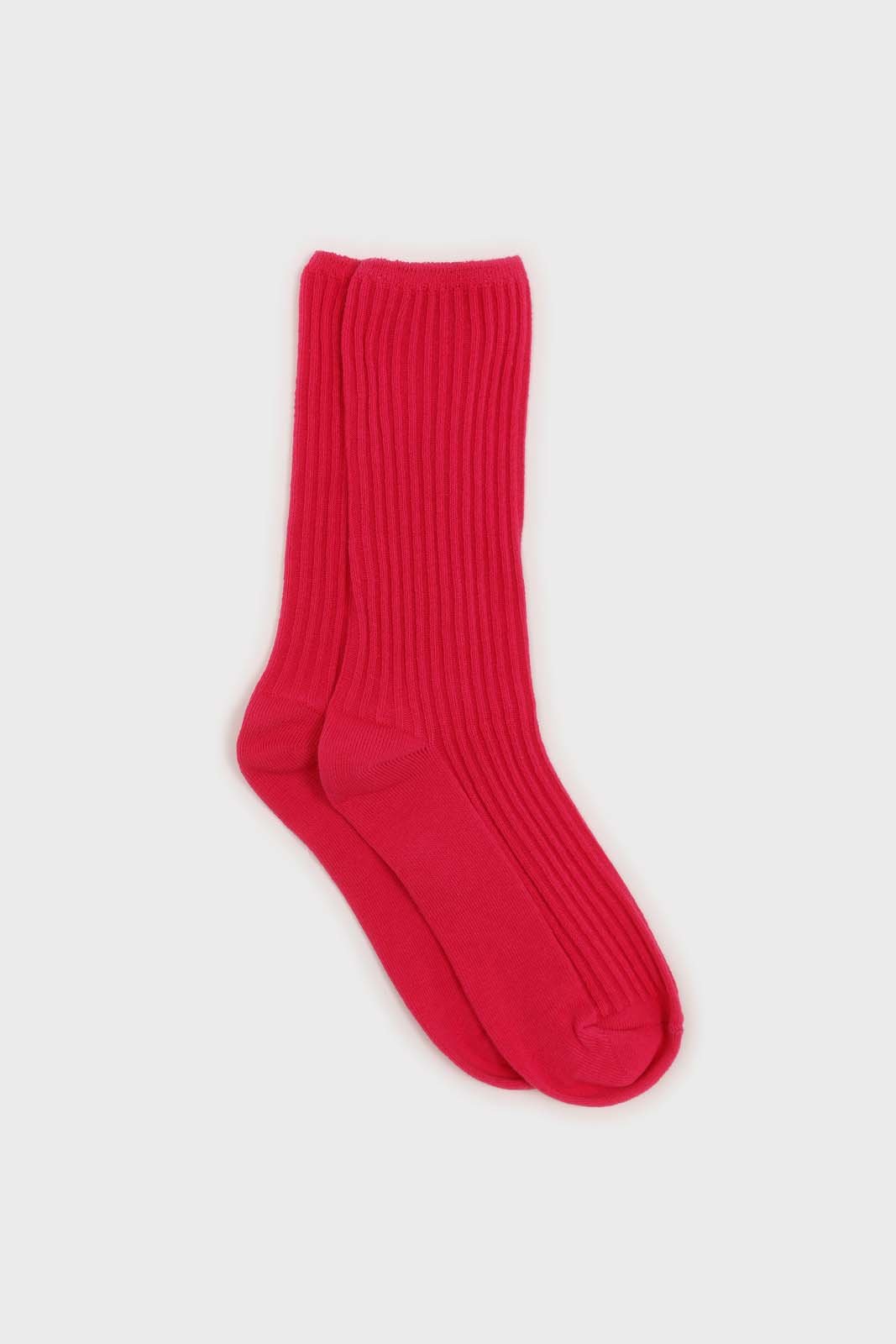 Hot pink long ribbed socks