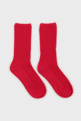 Hot pink long ribbed socks