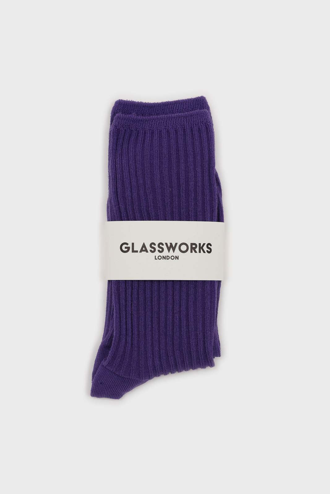Violet long ribbed socks