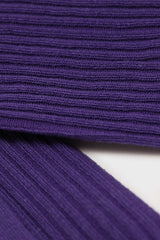 Violet long ribbed socks