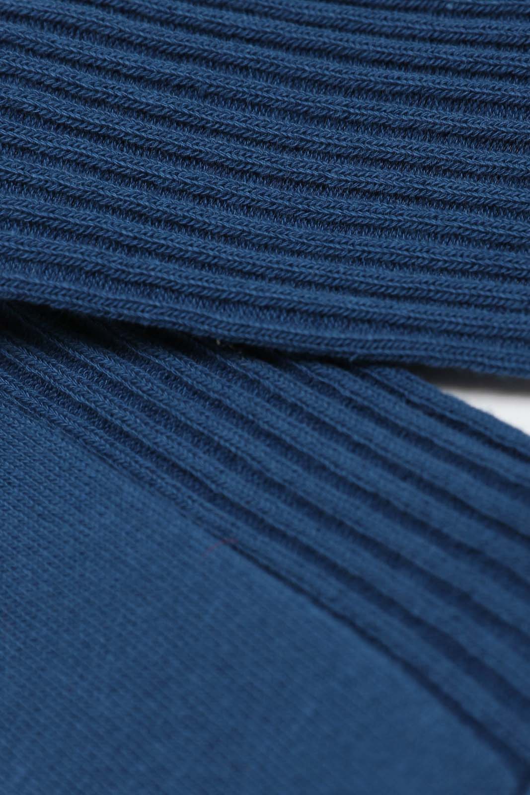 Dark blue long ribbed socks