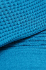 Bright blue long ribbed socks