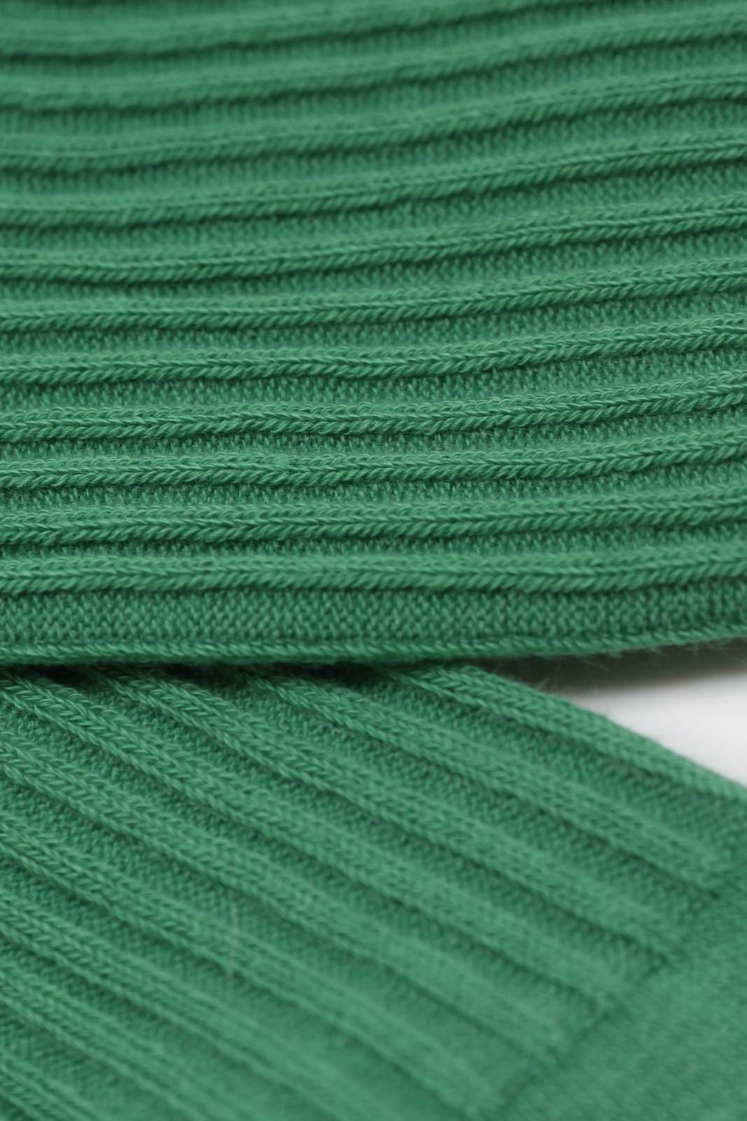 Bright green long ribbed socks