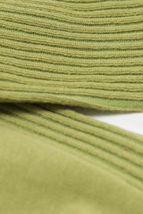 Lime green long ribbed socks