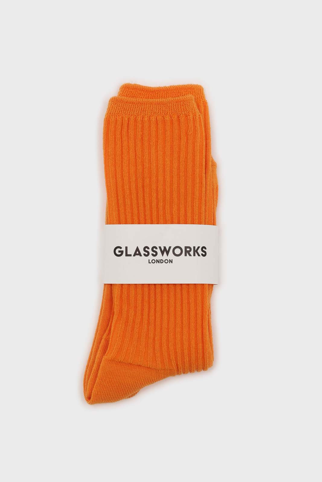 Bright orange long ribbed socks
