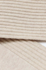 Oatmeal long ribbed socks