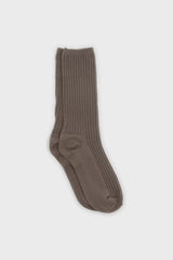 Light khaki long ribbed socks