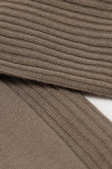 Light khaki long ribbed socks