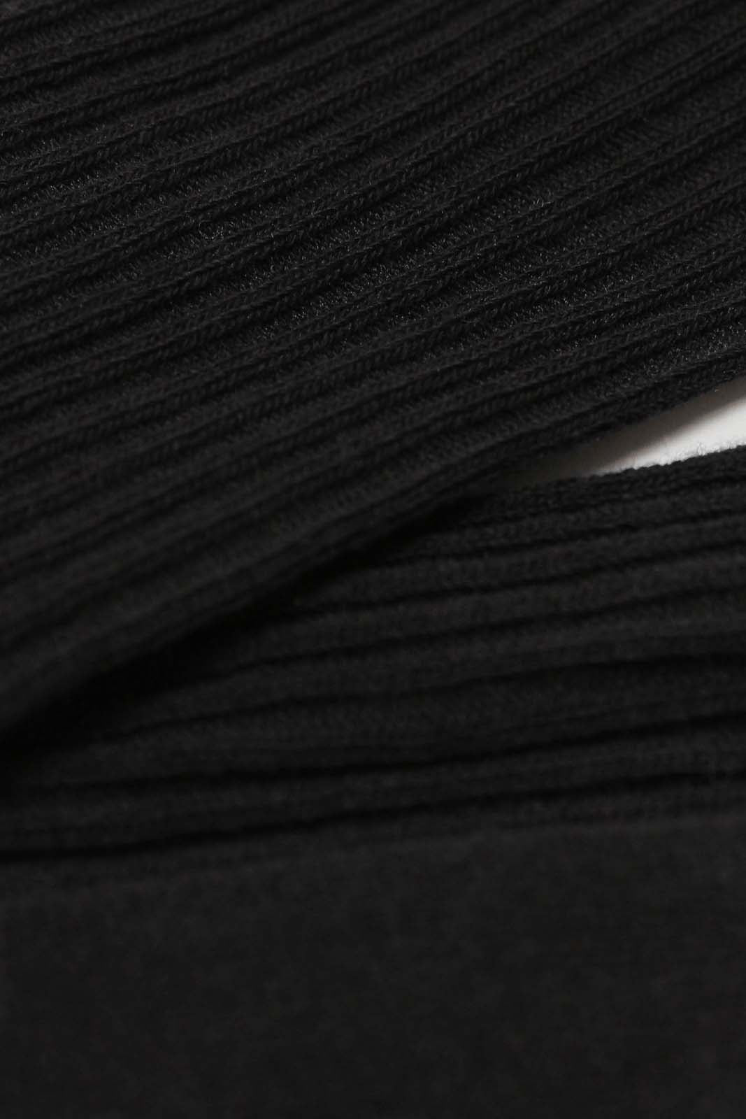 Black long ribbed socks