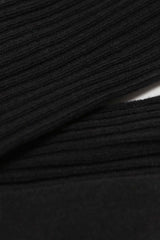 Black long ribbed socks