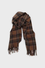 Camel bold plaid scarf