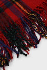 Red and blue bold plaid scarf