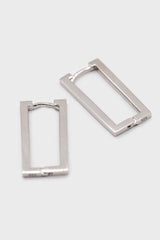Silver perfect rectangle earrings