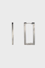 Silver perfect rectangle earrings