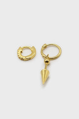 Gold spiked diamante ear party stack
