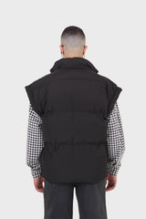 Black quilted zip up gilet