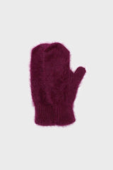 Plum mohair mittens