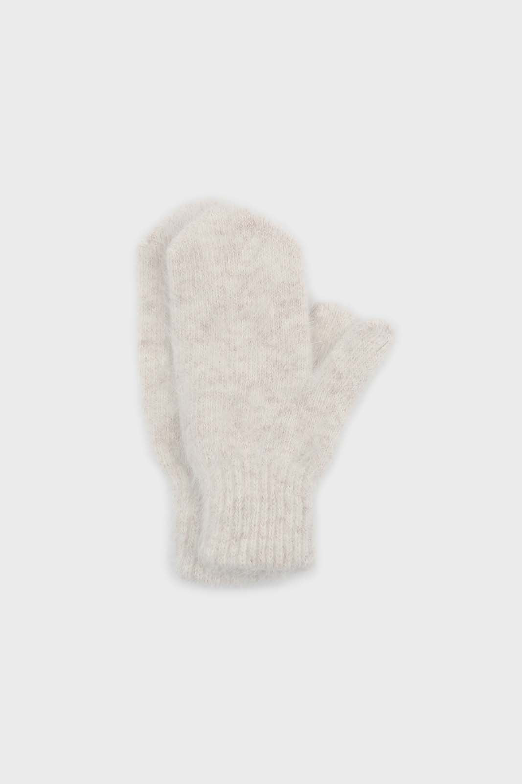 Oatmeal mohair mittens