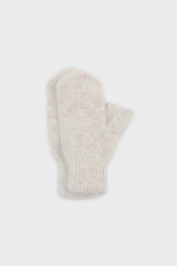 Oatmeal mohair mittens