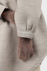 Cocoa mohair mittens